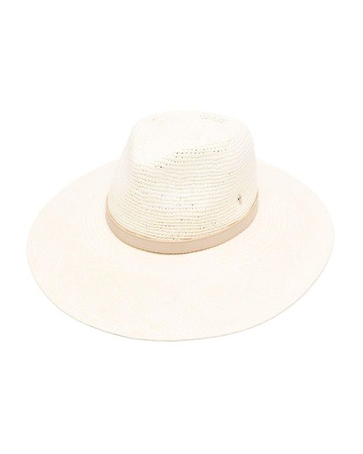Helen Kaminski White Avignon Raffia Fedora Hat