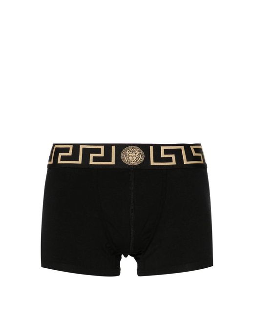 Versace Black Medusa-Jacquard Briefs (Pack Of Two) for men