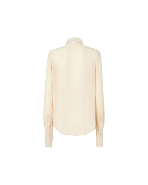 Fendi Natural Parchment-Coloured Georgette Shirt
