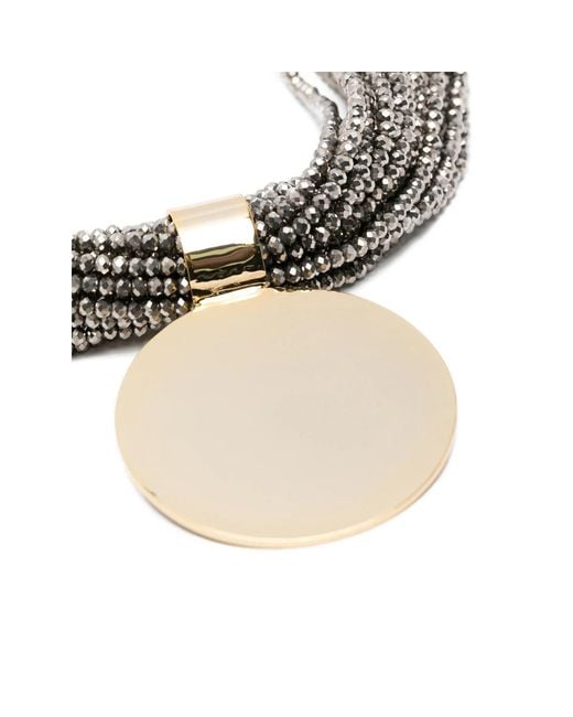 Antonelli Metallic Damian Beaded Pendant Necklace