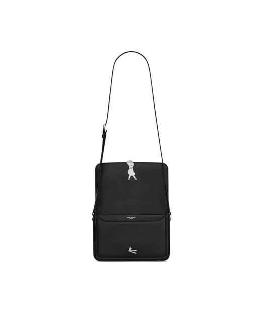 Saint Laurent Black Messenger Bags for men