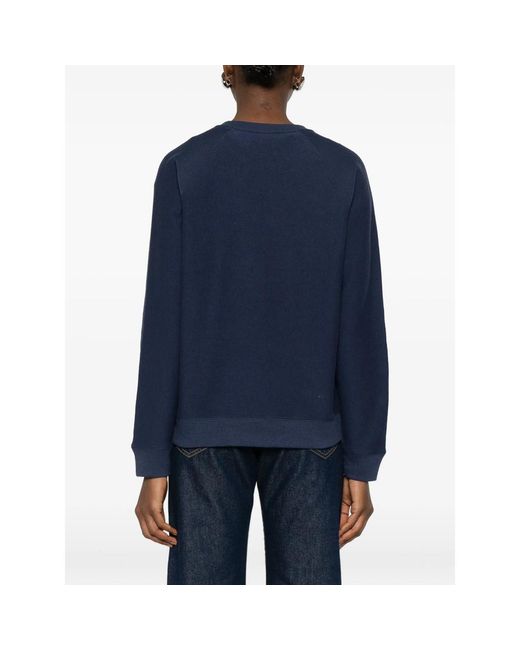 Sporty & Rich Blue Graphic-Print Sweatshirt