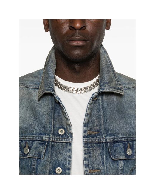 Rick Owens Blue Drkshdw Jackets for men