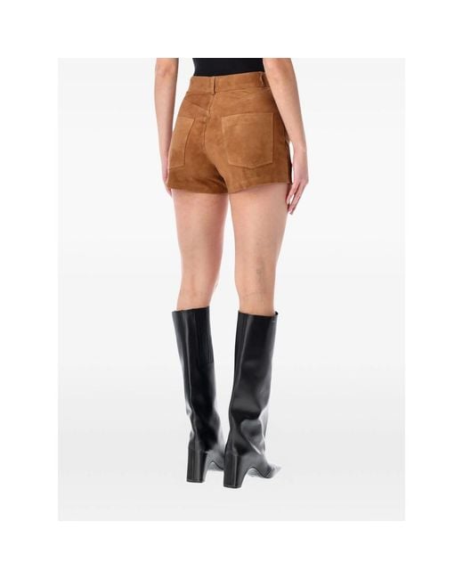 Haikure Brown Brit Suede Shorts
