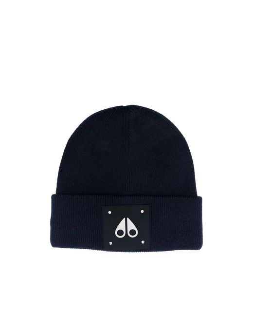 Moose Knuckles Blue Hats for men
