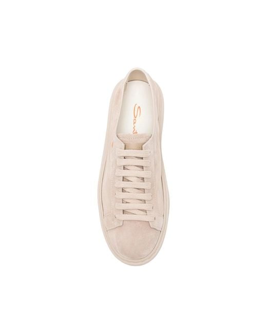 Santoni Pink Neutrals Trainers