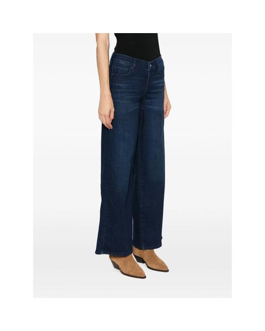 FRAME Blue Wide-Leg Jeans