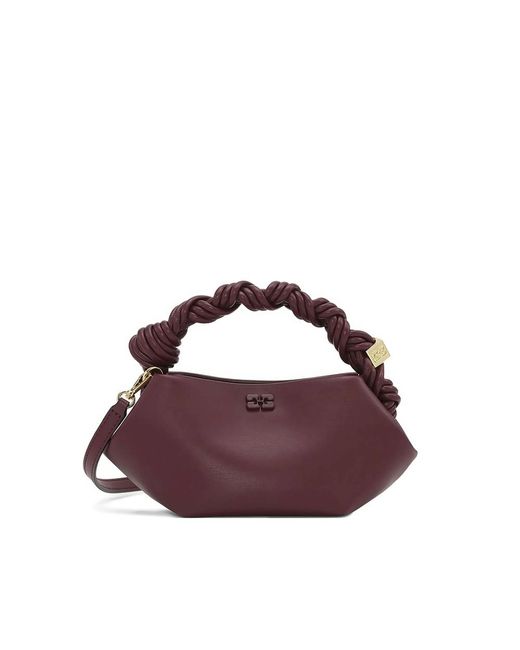 Ganni Purple Burgundy Mini Bou Bag