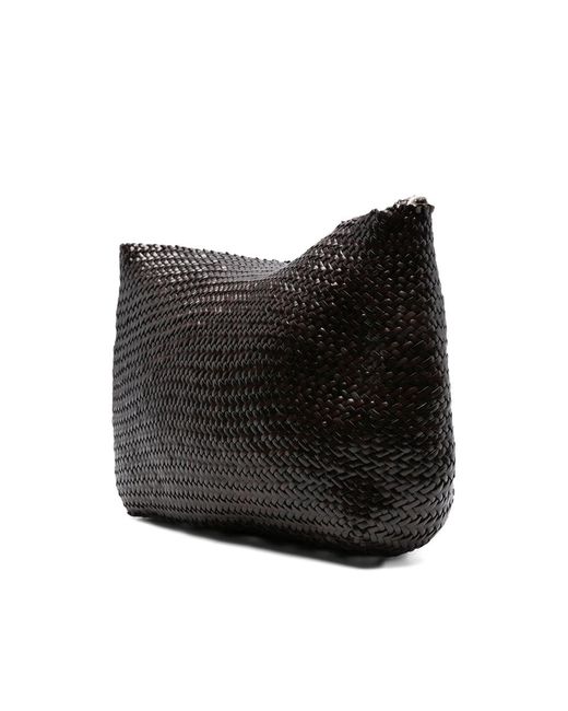 Dragon Diffusion Santa Marta Woven-Leather Shoulder Bag in Black | Lyst UK