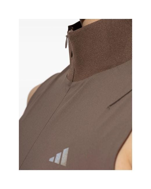 Adidas X Entire Studios Brown X Entire Studios High-Neck Sleeveless Jumpsuit