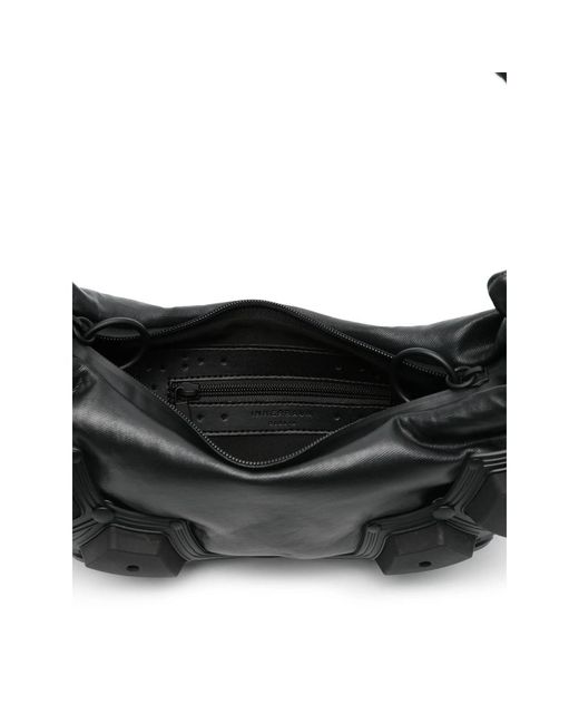 Innerraum Black Small Half Moon Shoulder Bag