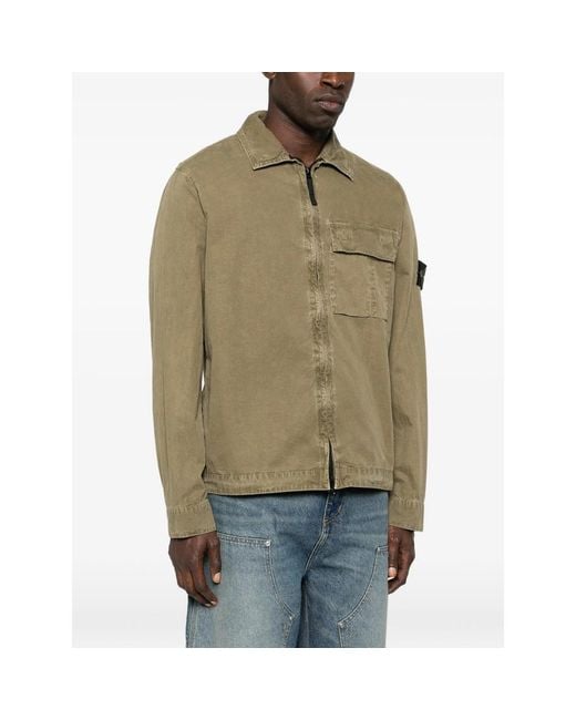 Stone Island Green Shirts for men