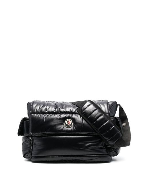 Moncler Black Logo-patch Quilted Tote