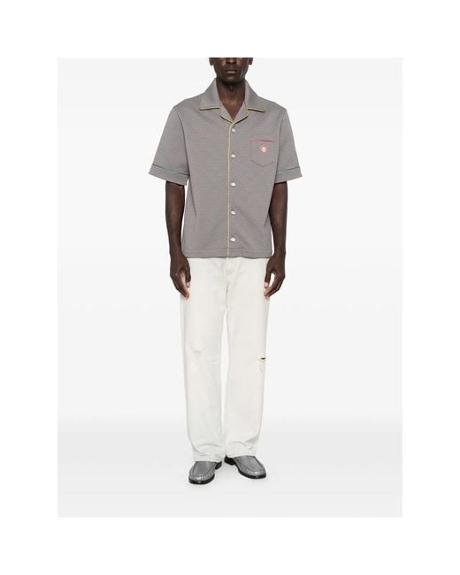 Casablanca Gray Shirt Monogram Jacquard for men