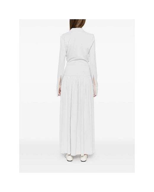 AYA MUSE White Draped Maxi Dress