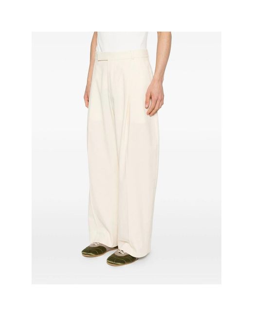 Studio Nicholson Natural Pleated Trousers for men