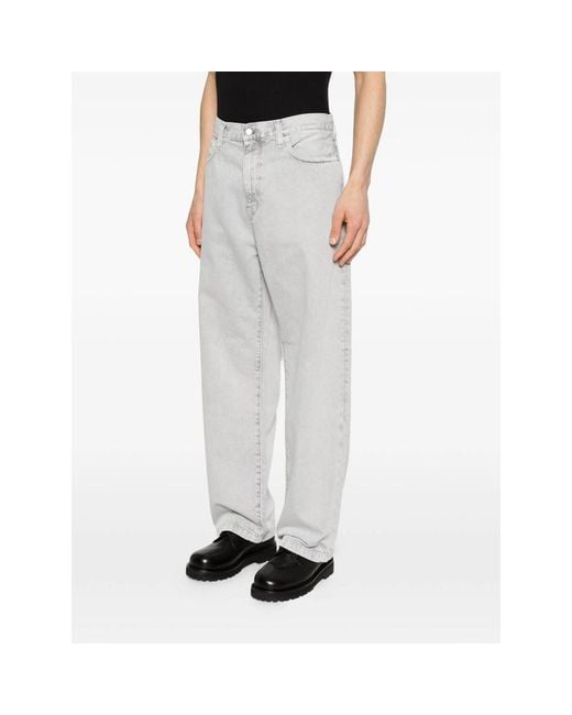 Carhartt White Straight Jeans for men