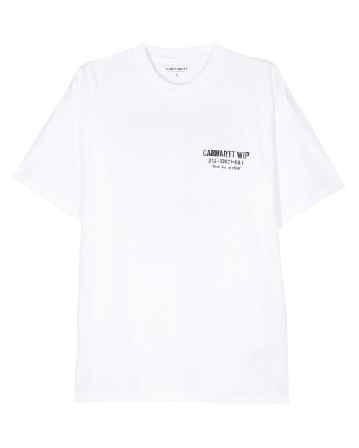 Carhartt White Graphic-print Cotton T-shirt for men