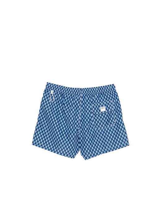 Fedeli Blue Madeira Swim Shorts for men