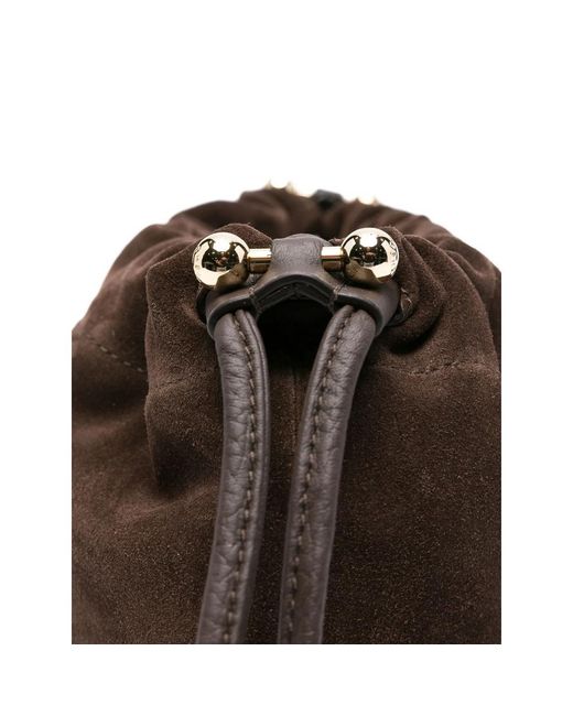 Strathberry Black Suede Clutch
