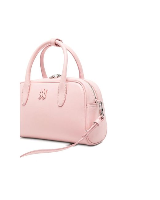 Amiri Pink Ma-Plaque Leather Tote Bag
