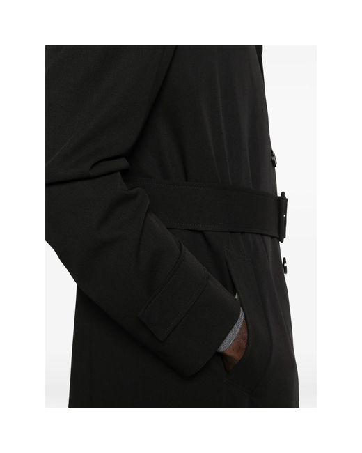 Lardini Black Belted Coat for men