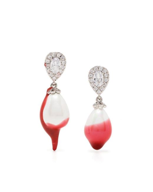 OTTOLINGER White Pearl Drop Earrings