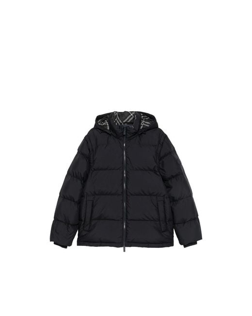 Burberry Black Hooded Puffer Jacket for men