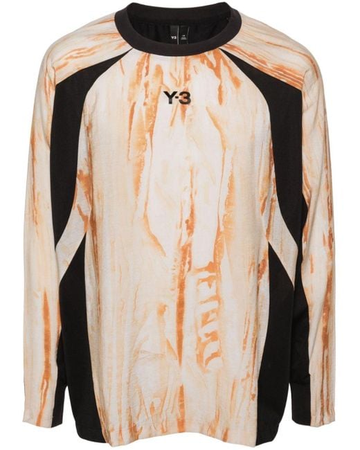 Y-3 Black Rust-Dye Longsleeved T-Shirt for men