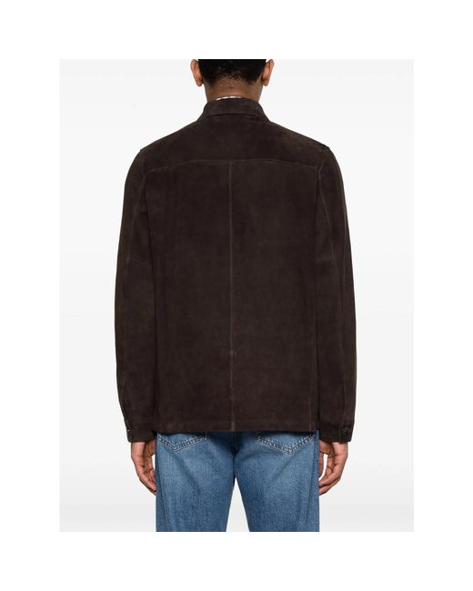 Moorer Brown Leather Jacket for men