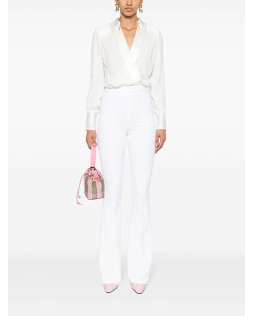 Elisabetta Franchi White Chain-Embellished Jumpsuit