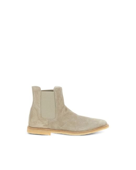 Common Projects Natural Chelsea Boots Calf Suede for men