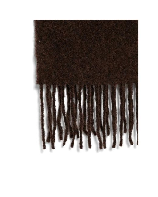 Golden Goose Deluxe Brand Brown Fringed-Edge Scarf for men