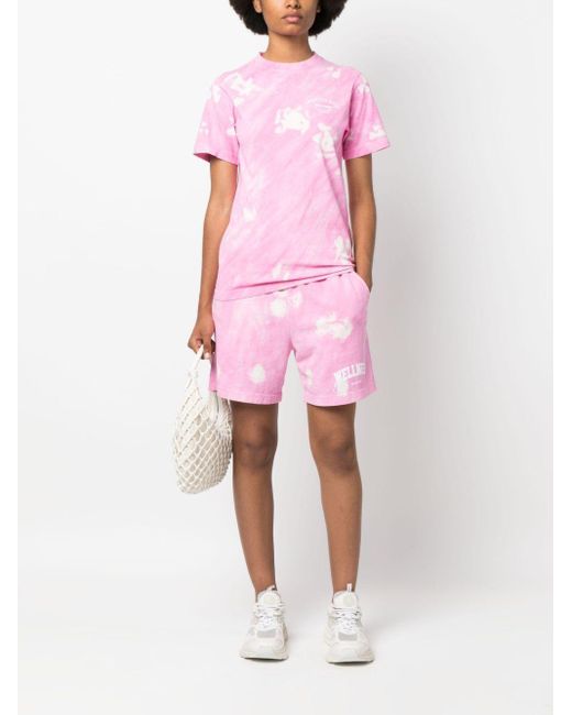 Sporty & Rich Pink Wellness Studio Tie-Dye T-Shirt