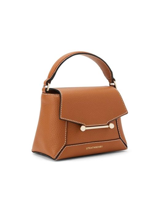 Strathberry Brown Leather Tote Bags