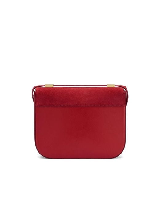 DeMellier London Red The Vancouver Suede Cross Body Bag