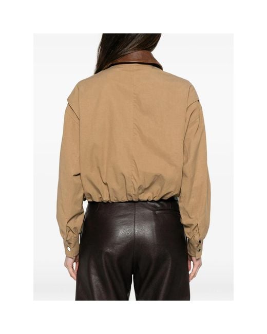 FRAME Natural Bomber Jacket Camel Leather