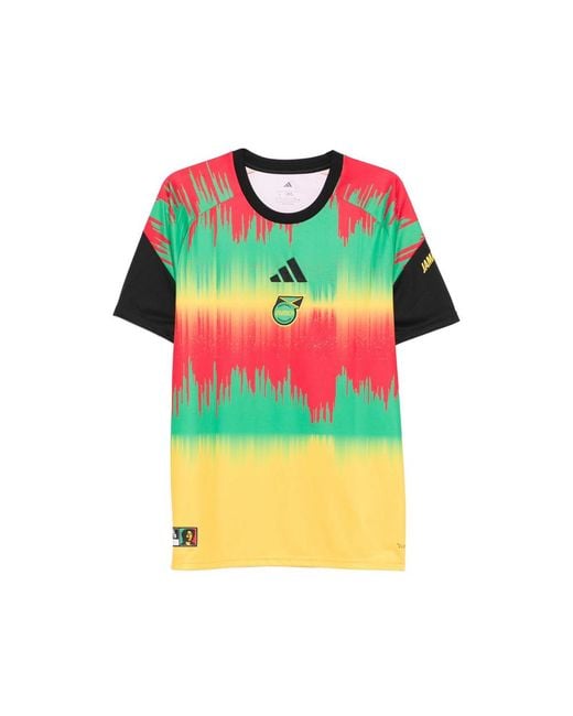 Adidas Yellow Jamaica X Bob Marley Short-Sleeve T-Shirt for men