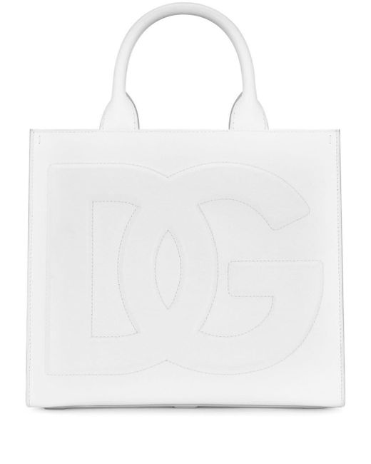 Dolce & Gabbana White Small Dg Daily Tote Bag