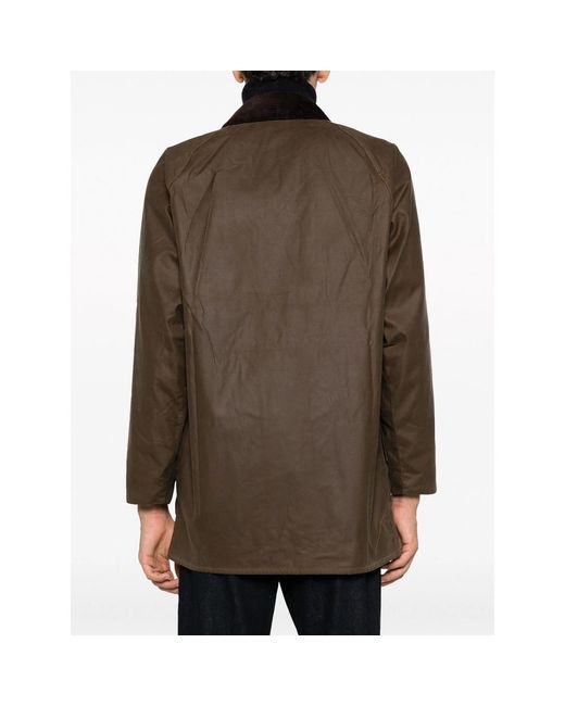 Barbour Green Cotton Wax-Coated Jacket for men