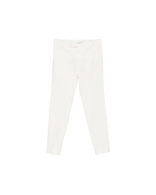 Incotex White Straight Trousers for men