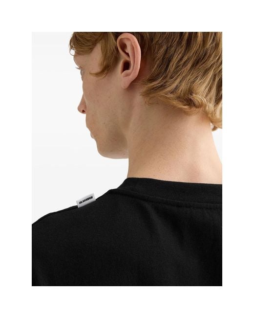 Jil Sander Black Long-Sleeve T-Shirt for men