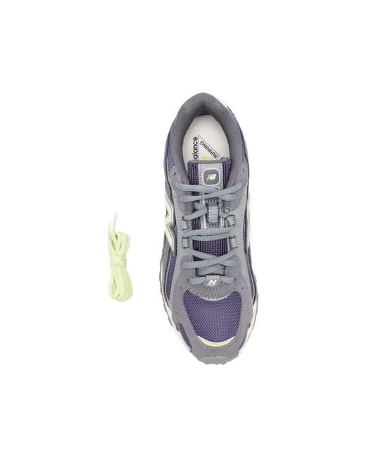 New Balance Blue Logo-Plaque Sneakers for men