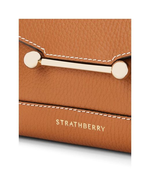 Strathberry Brown Leather Tote Bags