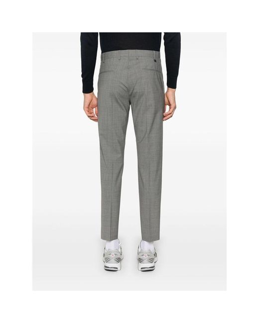 PT Torino Gray Tailored Trousers for men