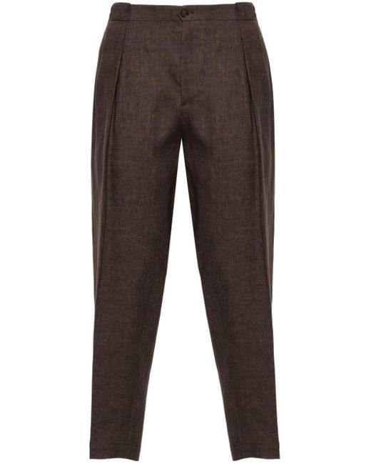 Briglia 1949 Gray Pleat-Detail Trousers for men
