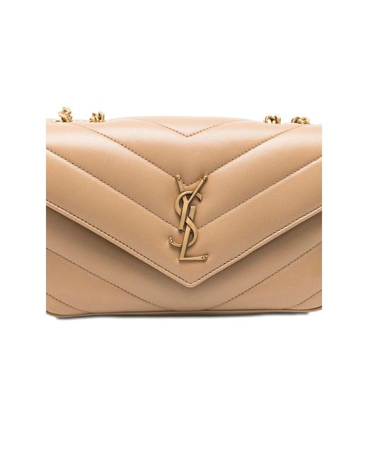 Saint Laurent Natural Shoulder Bags