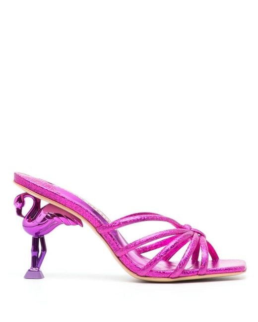 Sophia Webster Pink Flo Flamingo 95 Leather Sandals