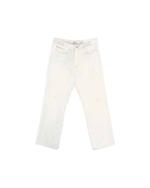 Our Legacy Natural Third Cut Wide-Leg Distressed Jeans for men