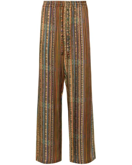 Siedres Natural Striped Twill Trousers for men